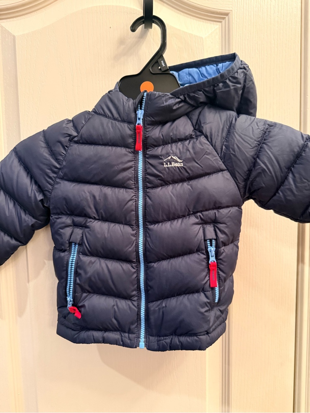 L.L. Bean Kids Navy Hooded Puffer Jacket. Size 12-18 month